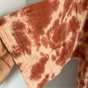 Pure Jill J. Jill Gauzy Tie Dye Minimalist Lagenlook Boho Top Medium thumbnail 6