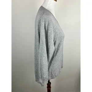 REPEAT Easy Knit Gray Cotton Viscose‎ Crewneck Relaxed Sweater Size 38 S thumbnail 9