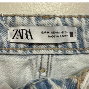 Zara Women's Light Acid Wash Denim Maxi Skirt High Waisted Front‎ Slit Raw Hem M thumbnail 7