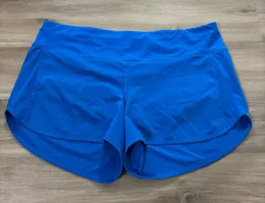 Lululemon Speed Up Mid-Rise Lined Short 4" Poolside Blue Women Size 14 thumbnail 1