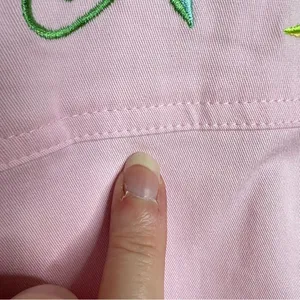 Vintage Quacker Factory Floral Embroidered Zip Up Jacket Women’s Size Large Pink thumbnail 7