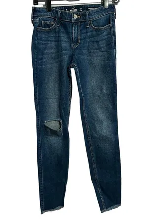 Hollister Low Rise Super Skinny Jeans Floral Embroidery thumbnail 1