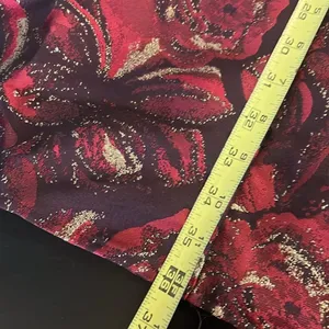Motherhood Maternity Floral Sleeveless Dress Red‎ Gold Metallic Rose Medium thumbnail 4