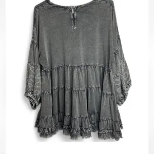 L'affaire ruffled gray boho rayon grunge tiered distressed top ...
Gray Size M Size M thumbnail 2
