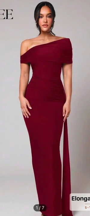 SheIn Maroon maxi dress thumbnail 1