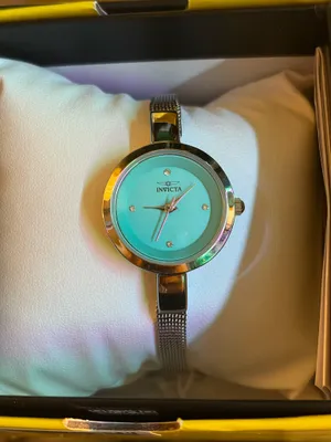 Invicta Angel Lady Dainty Teal Tiffany Blue with Diamond indices Silver 26MM thumbnail 2