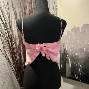 Zara 🌸🌸 PINK TIE BACK EMPIRE WAIST TANK TOP🌸🌸 thumbnail 2