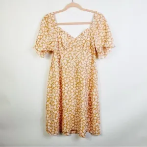 MISSGUIDED Tie‎ Bust Milkmaid Floral Dress Size 8 thumbnail 3