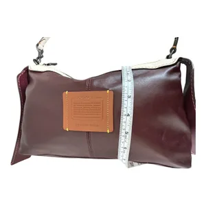 COACH 1941 Bandit Hobo Bag Leather Oxblood Burgundy/Ivory Pouch - Good Condition thumbnail 9