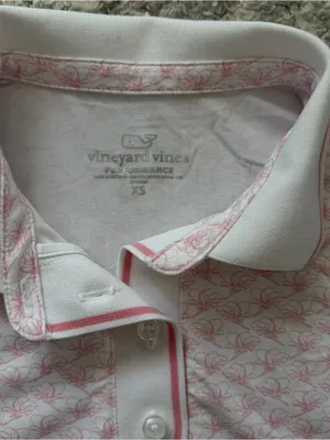 Vineyard Vines Women's Performance Golf Polo Shirt Floral Pattern XS thumbnail 2