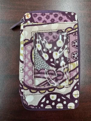 ThirtyOne Boutique Purple Paisley Printed Wristlet Wallet thumbnail 1