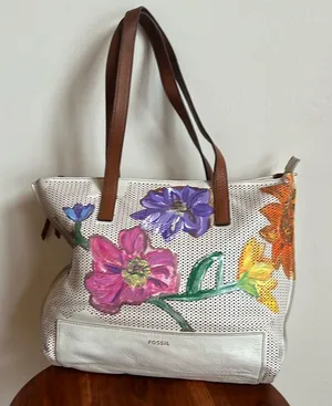 Fossil hand painter floral bag thumbnail 1