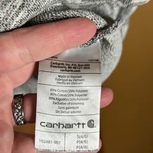 Carhartt Scuba Neck Hoodie Women’s Size Small Heather Gray Workwear Pullover thumbnail 6