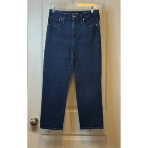 J.Crew 03 Curvy Slim Jeans Size 30 Dark Indigo High Rise Straight Leg Denim Crop thumbnail 2