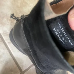 Frye Jamie Black Leather Suede Zip Ankle Booties Women's Size 8.5b EUC thumbnail 9
