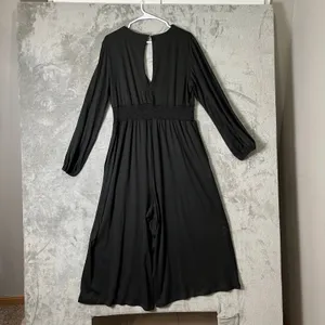 Anthropologie Hutch Smocked Waist Wide Leg Jumpsuit Minimalist Lagenlook Large‎ thumbnail 6