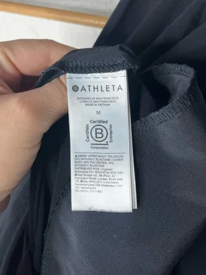 Athleta Black Elation V Neck Hybrid Midi Dress Athleisure Casual thumbnail 9