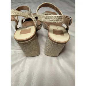 Dolce Vita Raffia Espadrille Ankle Strap Heels Block Heel Size 9 thumbnail 5