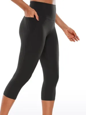 Crz yoga Butterluxe Pocket Legging 21” Black Capri, Size Medium, NWT thumbnail 1