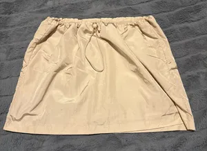 Forever 21 Champagne Satin Mini Skirt Size M Elastic Waist thumbnail 1