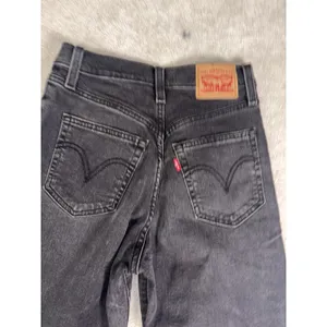 levis ribcage straight ankle black washed jeans 25x27 button fly thumbnail 9