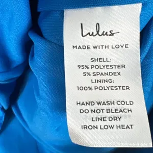 NWT Lulus Royal Blue Velvet Surplice Mini Bodycon Dress Cocktail Size L thumbnail 7