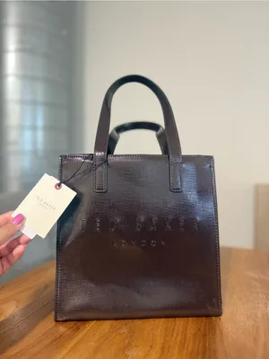 Ted Baker London The Icon Small Tote Embossed In Dark Brown thumbnail 2