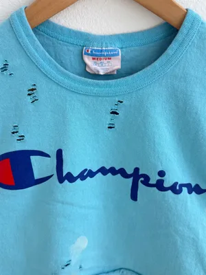 Champion cropped tee with paint splatter details thumbnail 2