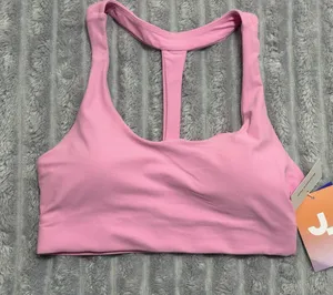 JoyLab Pink T-Back Crop Sports Bra thumbnail 1