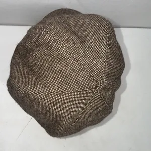 Vtg Y2K Nine West Newsboy‎ Hat Tweed Cap Retro Wool Blend Buckle Detail Preppy thumbnail 5