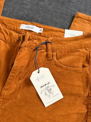 NWT Cello Burnt Orange / Rust Corduroy Pants Size 11 thumbnail 3