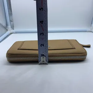 Coach tan and brown leather zip around wallet thumbnail 9