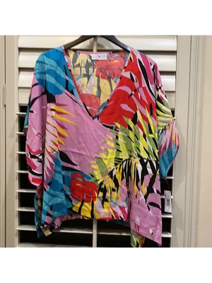 Natori Bora Bora Caftan PJs 2 PC Set Size Small Crinkle Fabric thumbnail 11