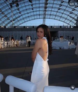 Zara White Halter Maxi Dress wedding party evening coctail fitted bodycon thumbnail 4