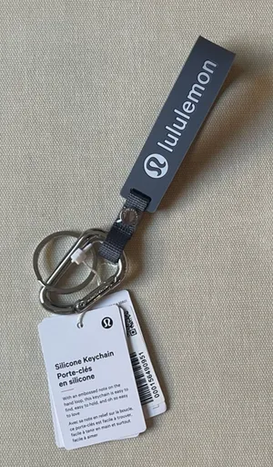 Lululemon silicone keychain - Solar Grey/Starch Blue thumbnail 1
