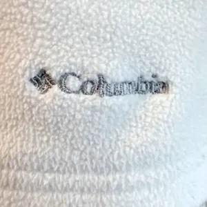 Columbia Womens White Full Zip Fleece‎ Vest Chevron Quilted Small Pockets thumbnail 3
