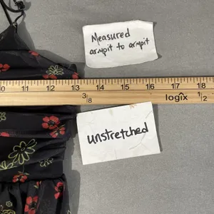 Urban Outfitters Mini Dress Juniors Size Small Black Floral Mesh Y2K Whimsigoth thumbnail 12
