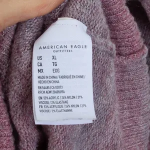 American Eagle Sweater XL Cowl Neck Pink‎ Purple Ombre Knit Pullover Oversized thumbnail 6