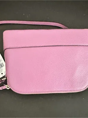 Kate Spade Hanna Pebbled Leather Lavender Pink Crossbody Bag NEW thumbnail 4
