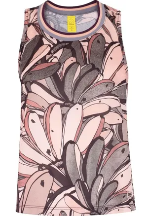 FARM RIO Vivo‎ Brazil Floral & Leopard Print Active Tank Top thumbnail 1