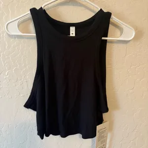 Lululemon Hold Tight Cropped Tank Top Size 12 NWT Black. thumbnail 2