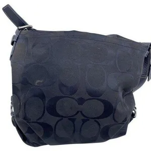Coach Medium Tote Msrp Black Gray Jacquard Fabric thumbnail 1
