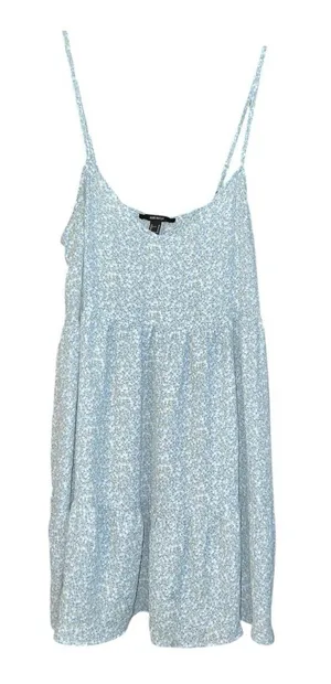 Forever 21 Blue Floral Dress Women’s Medium thumbnail 1