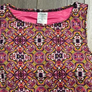 Lands End Womens Pink Orange Kaleidoscope Print Tankini Swim Top Size 10 thumbnail 2