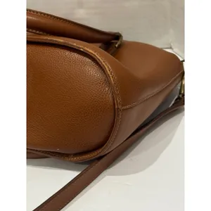 Vintage 90s Coach Madison Savoy Zip Satchel Bag Brown Leather Crossbody 4408 thumbnail 9