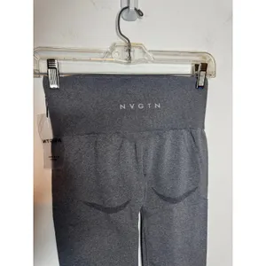 NVGTN Grey Seamless High Waist Contour Leggings Size S Gym Workout Yoga Pants thumbnail 8