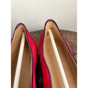 Dream Walkers Women Pink Purple Metallic Bow‎ Pointed Toe Flats Size 38 thumbnail 9