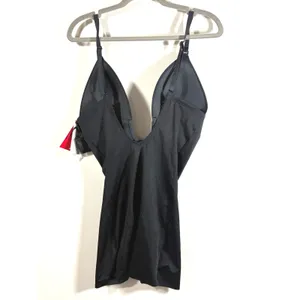 Spanx Suit Your Fancy Plunge Low-Back Mid-Thigh Bodysuit 10157R Black L thumbnail 5