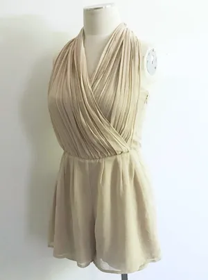 Pleated Halter Romper thumbnail 2
