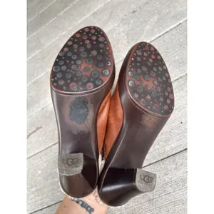 UGG‎ Australia 5564 Woven Leather Shearling Lined Heeled Mules Brown Womens 8.5 thumbnail 8